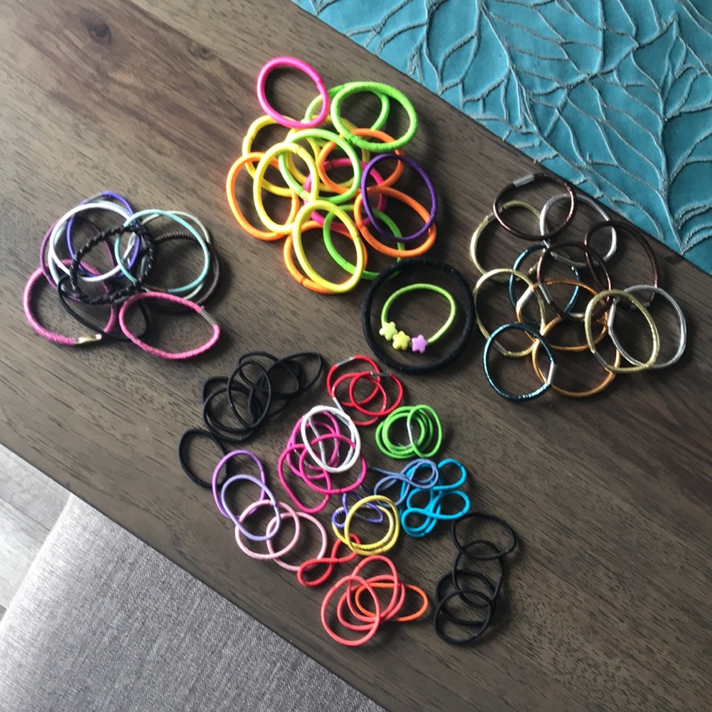 Variety of Assorted Hair Ties Scrunchie